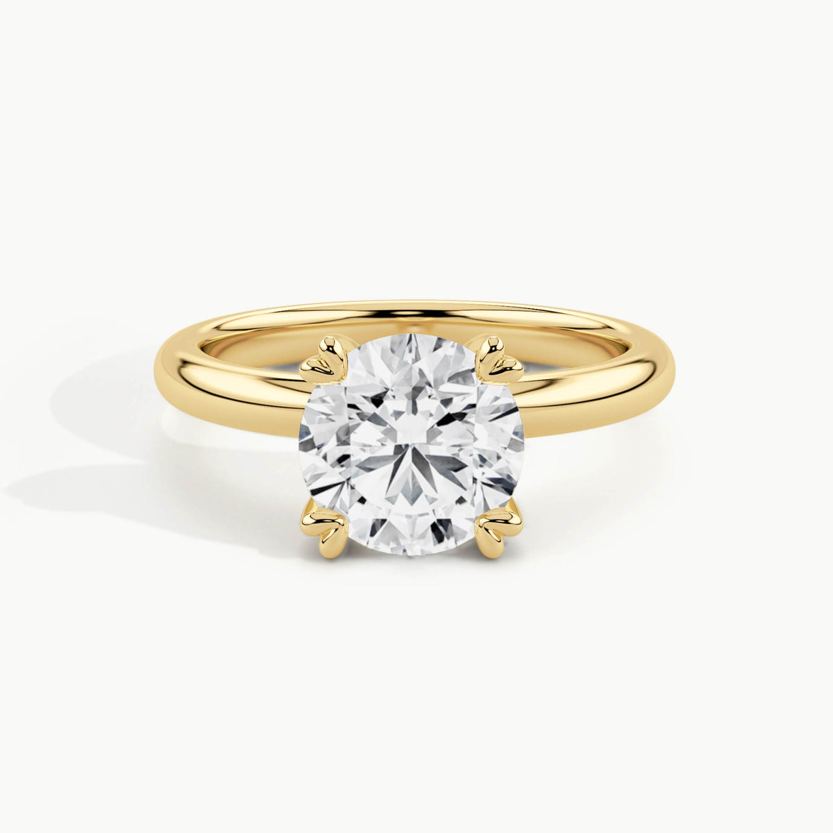 Yellow Gold, Round, down view