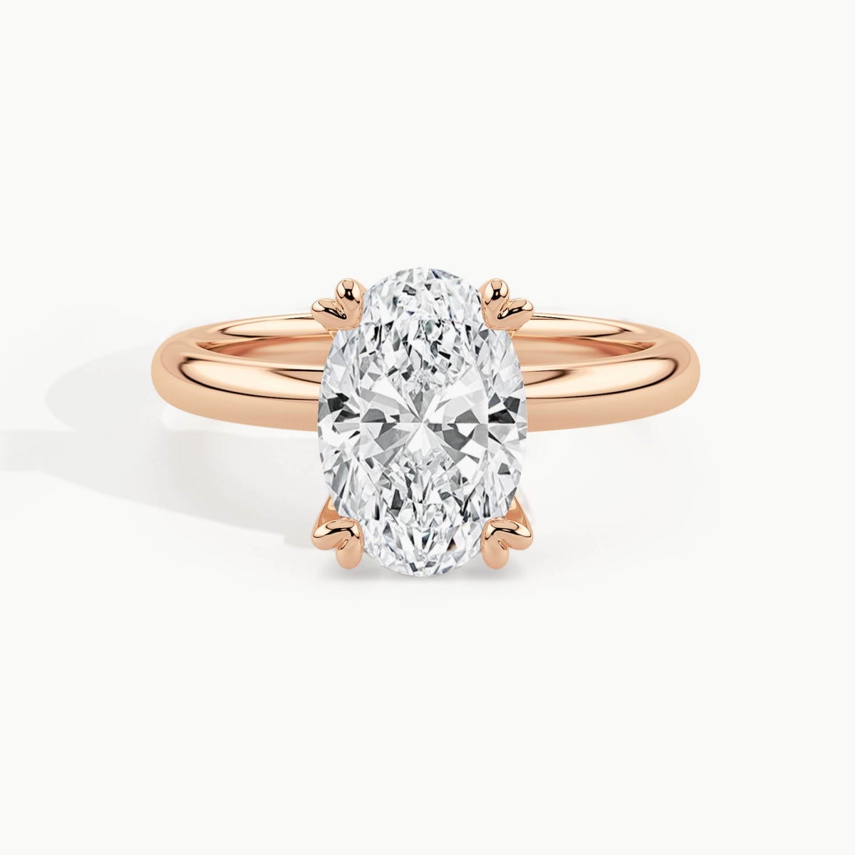 Rose Gold, Oval, down view