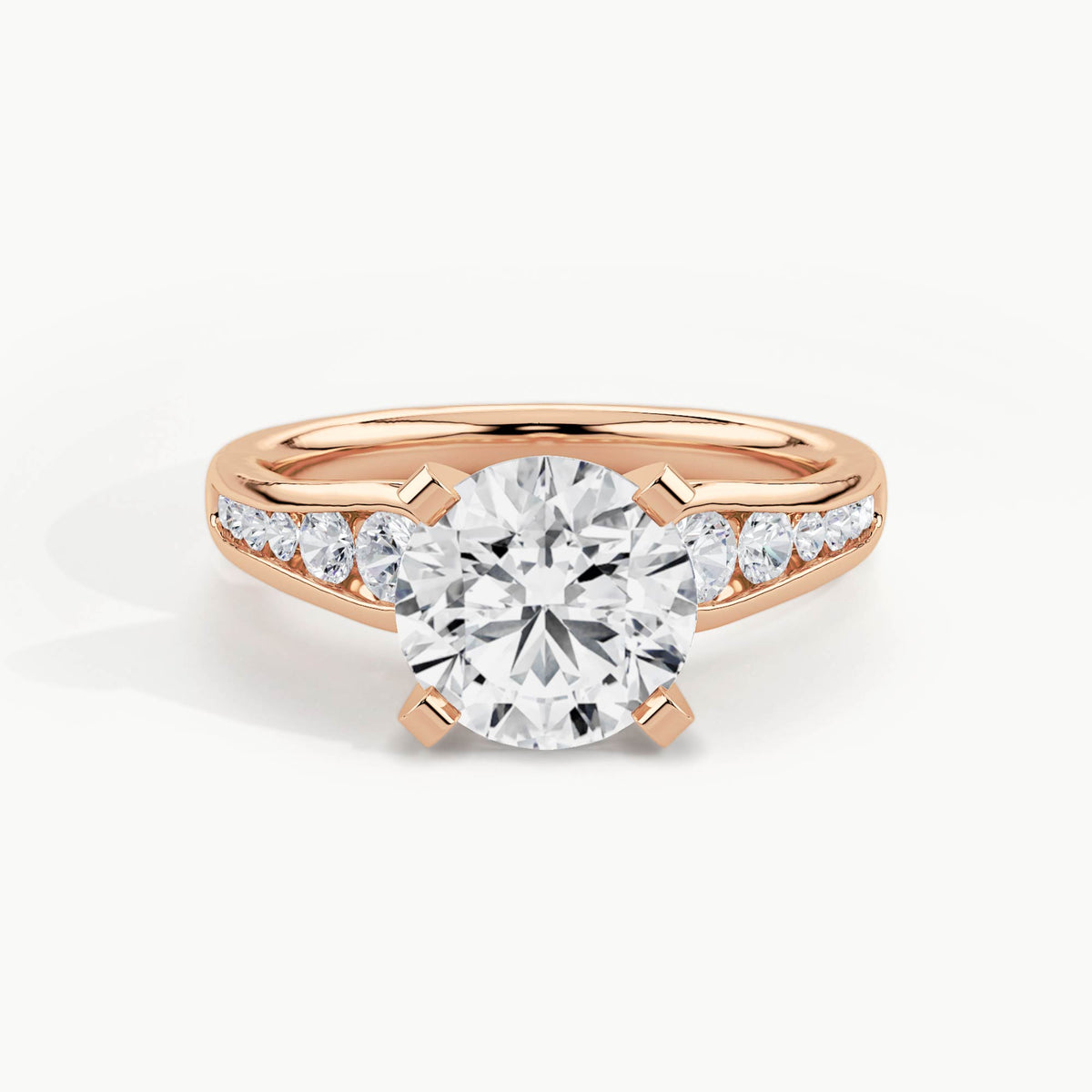 Rose Gold, Round, down view