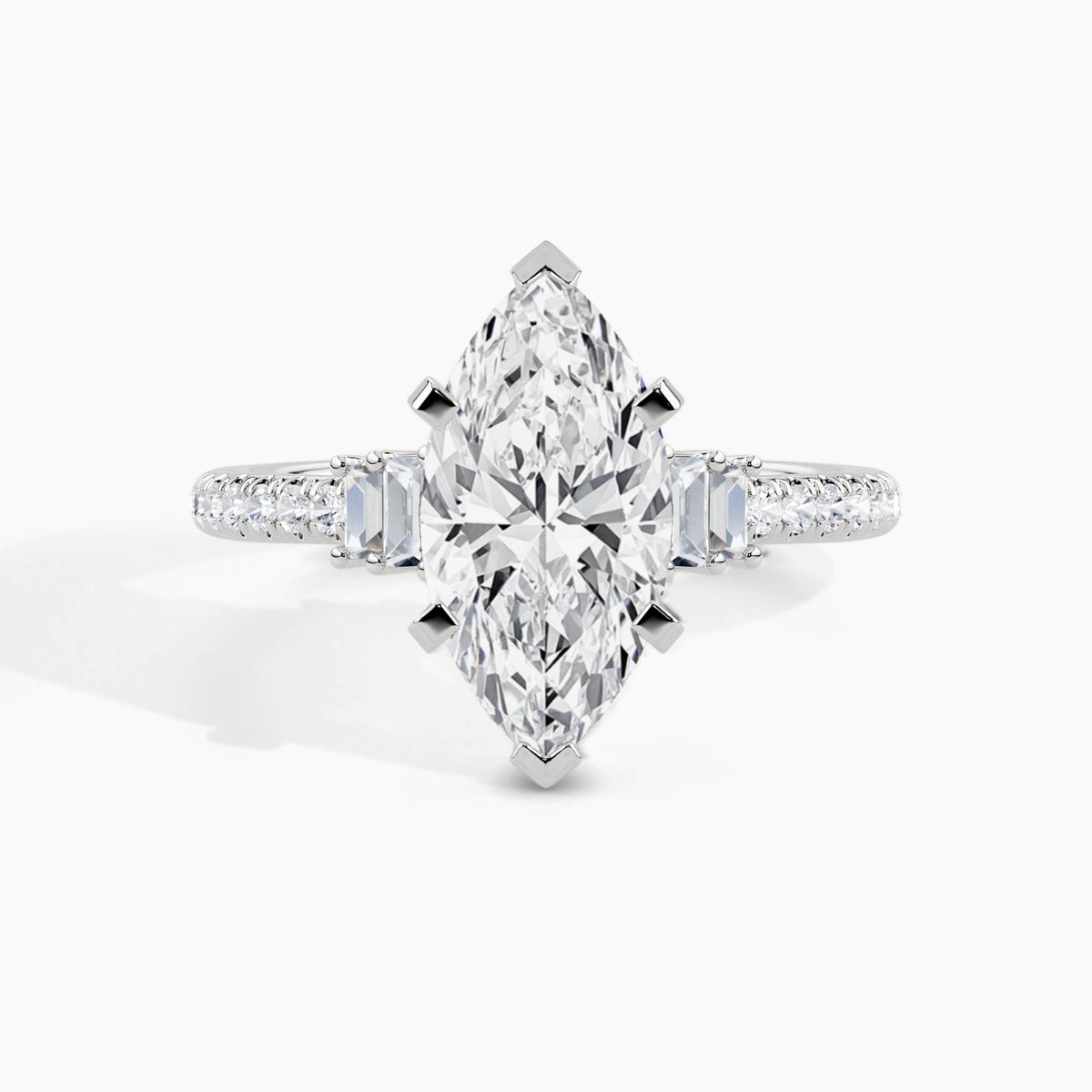 950 Platinum, Marquise, down view