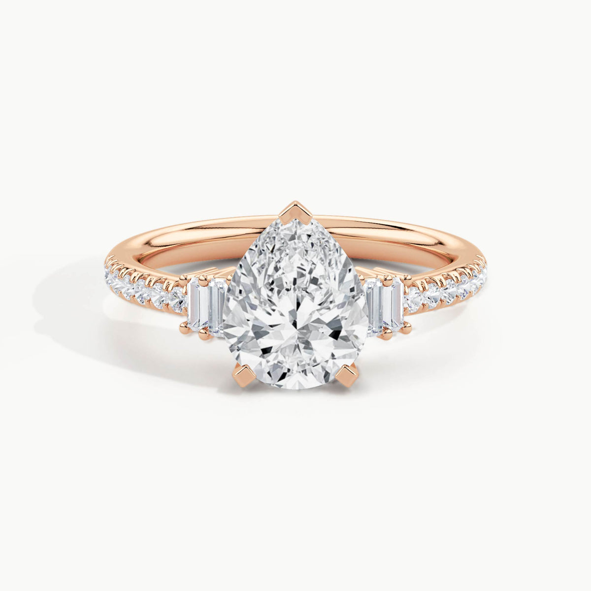 Rose Gold, Pear, down view
