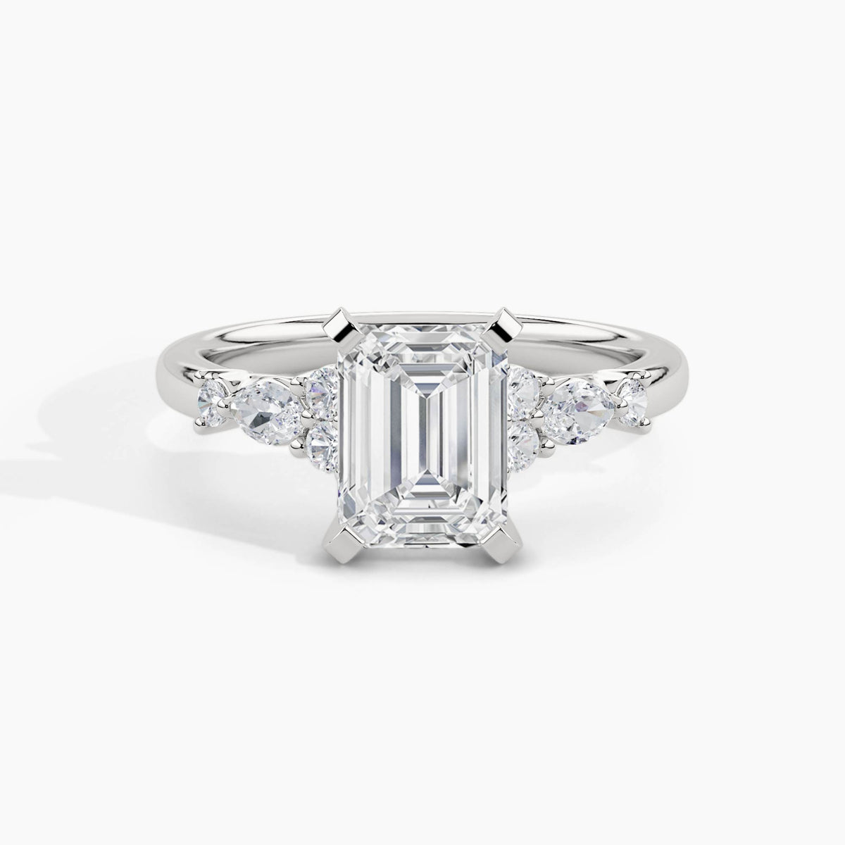 950 Platinum, Emerald, down view