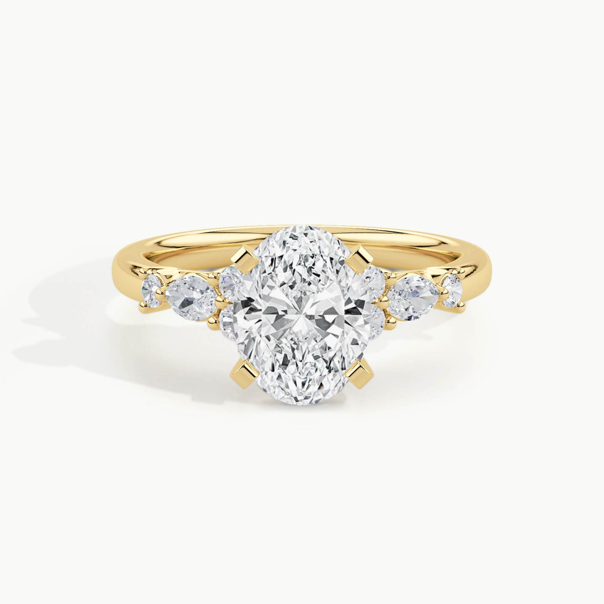 Yellow Gold, Oval, down view