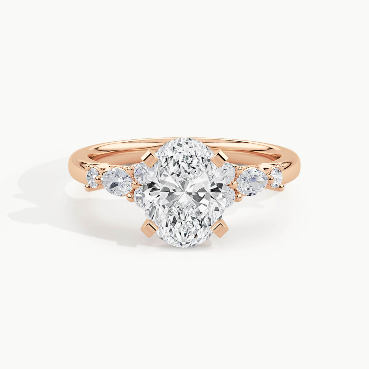 Rose Gold, Oval, down view