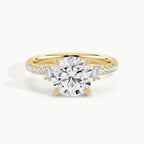 Yellow Gold, Round, down view