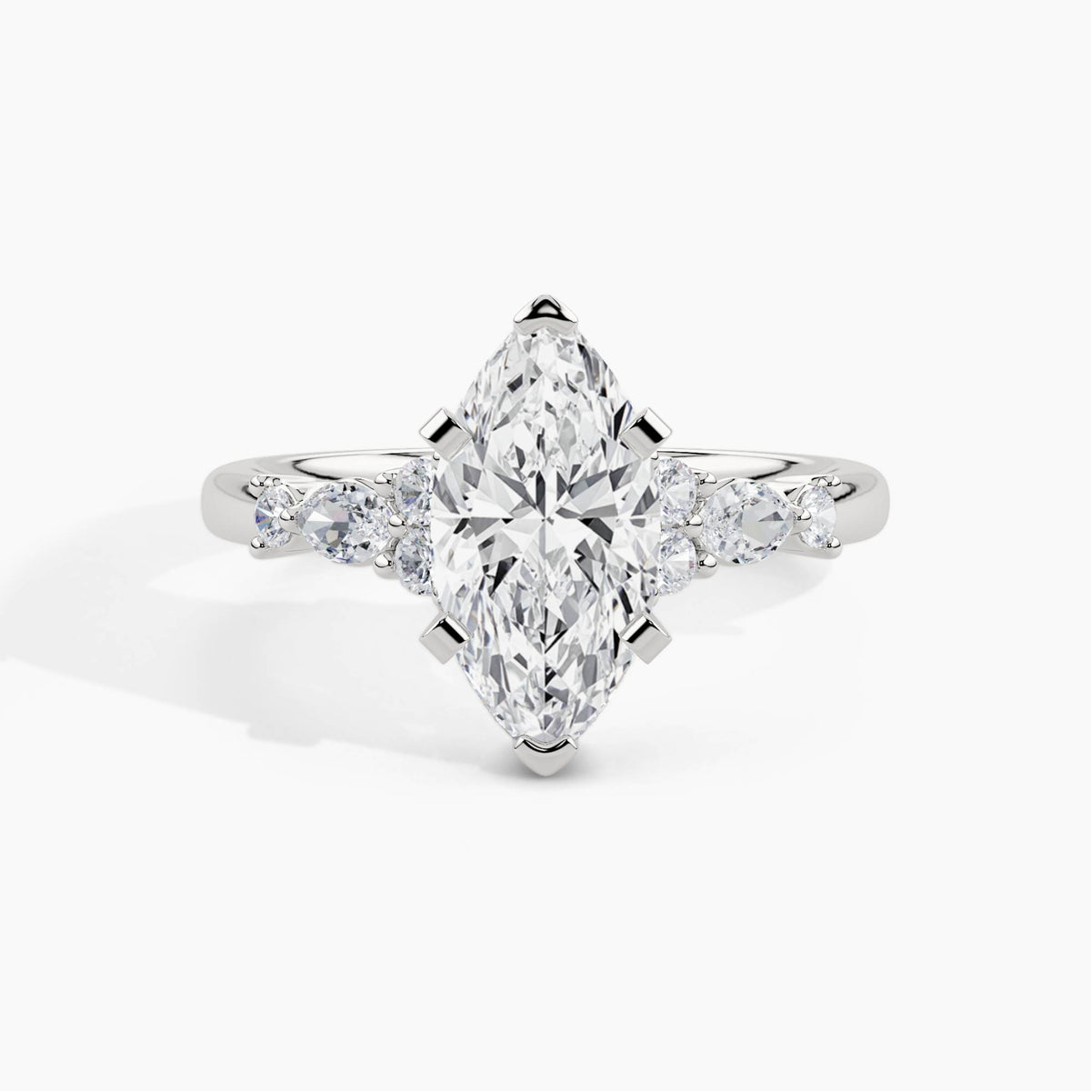950 Platinum, Marquise, down view