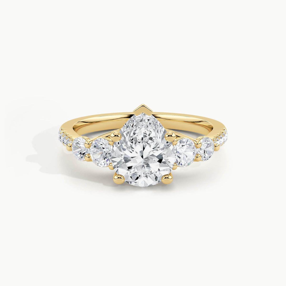 Yellow Gold, Pear, down view