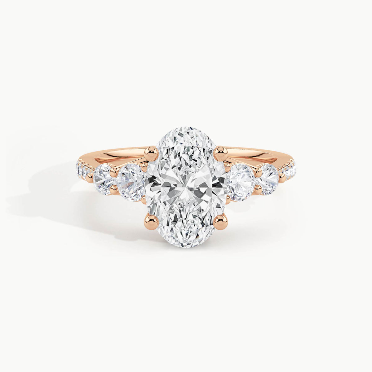 Rose Gold, Oval, down view
