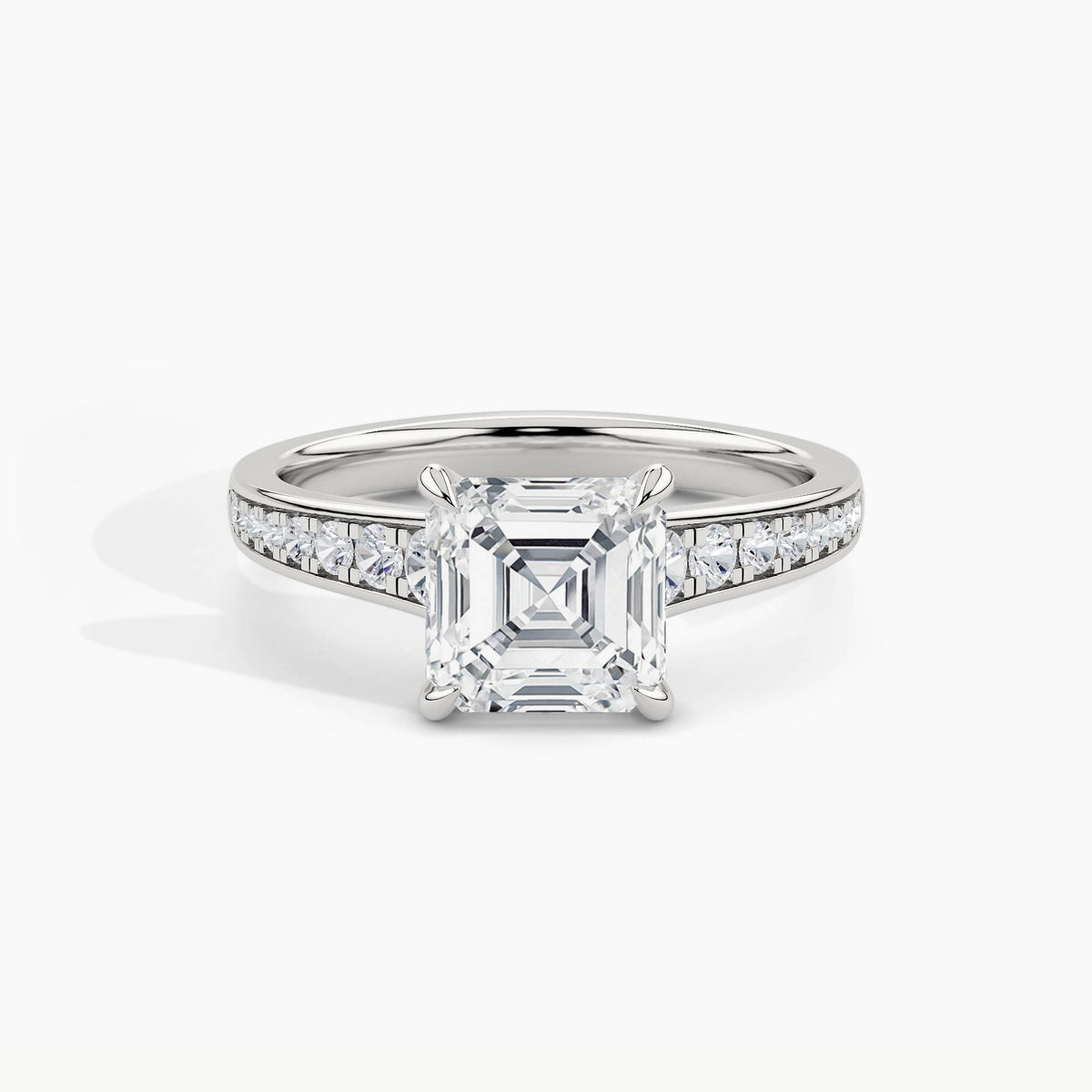 950 Platinum, Asscher, down view
