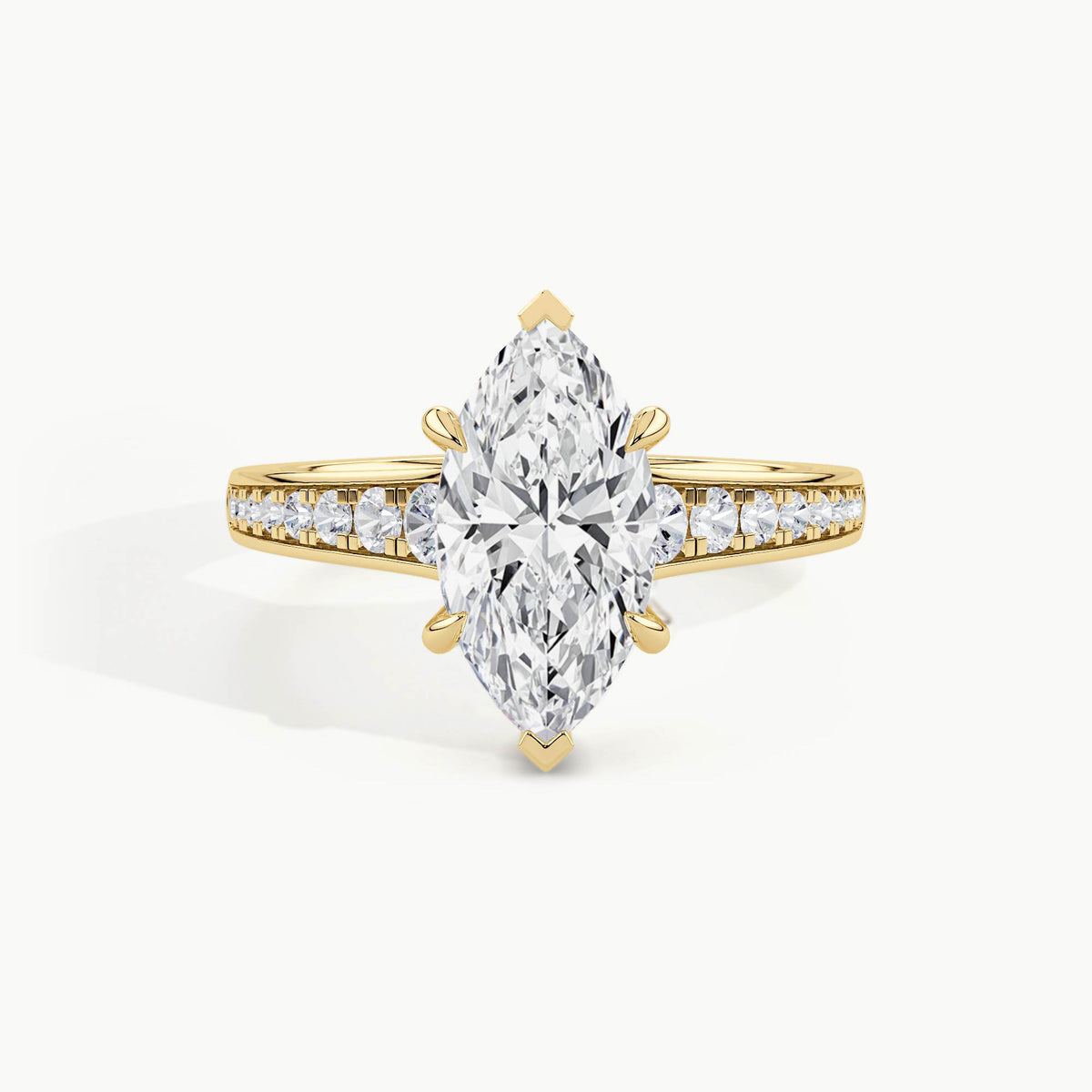 Yellow Gold, Marquise, down view