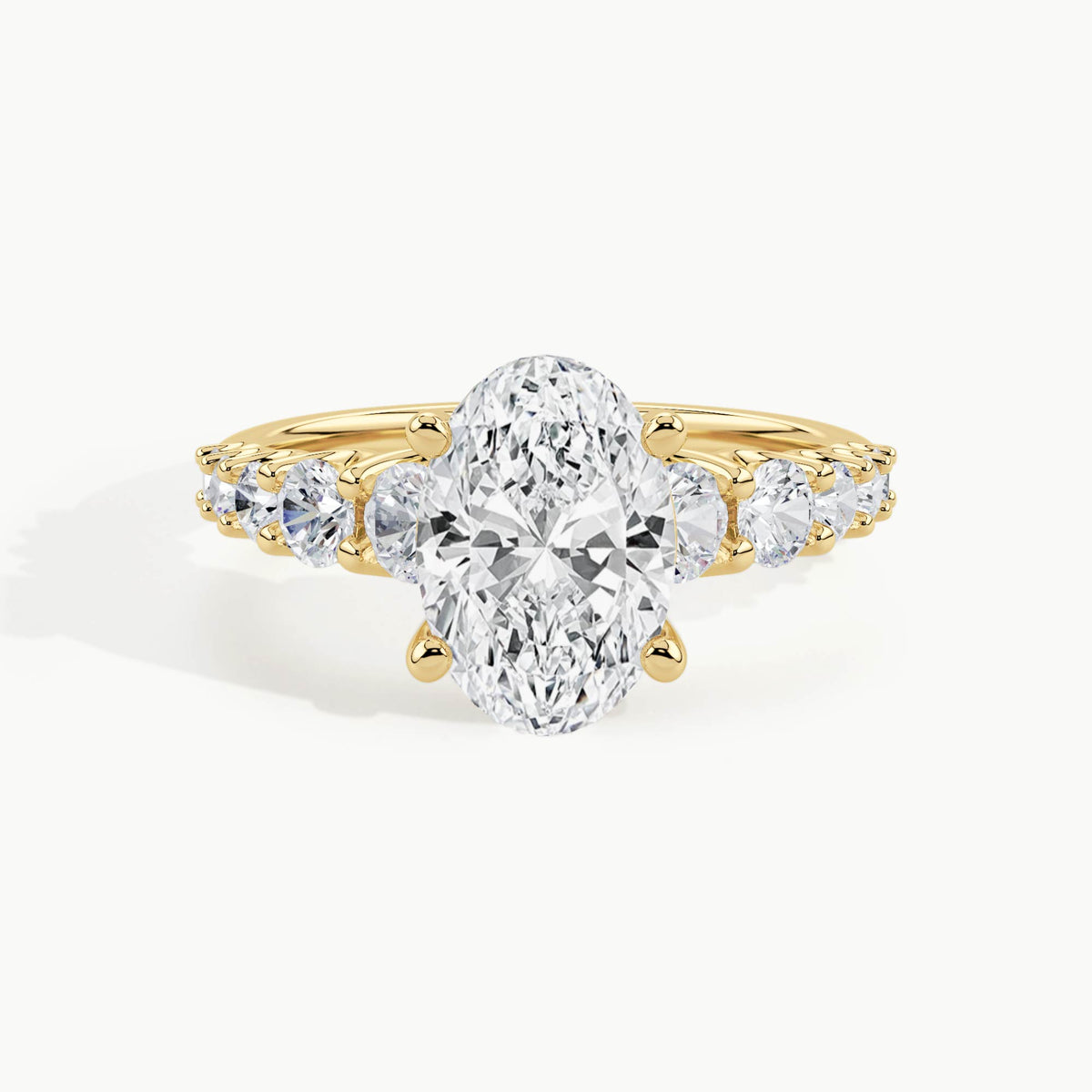 Yellow Gold, Oval, down view