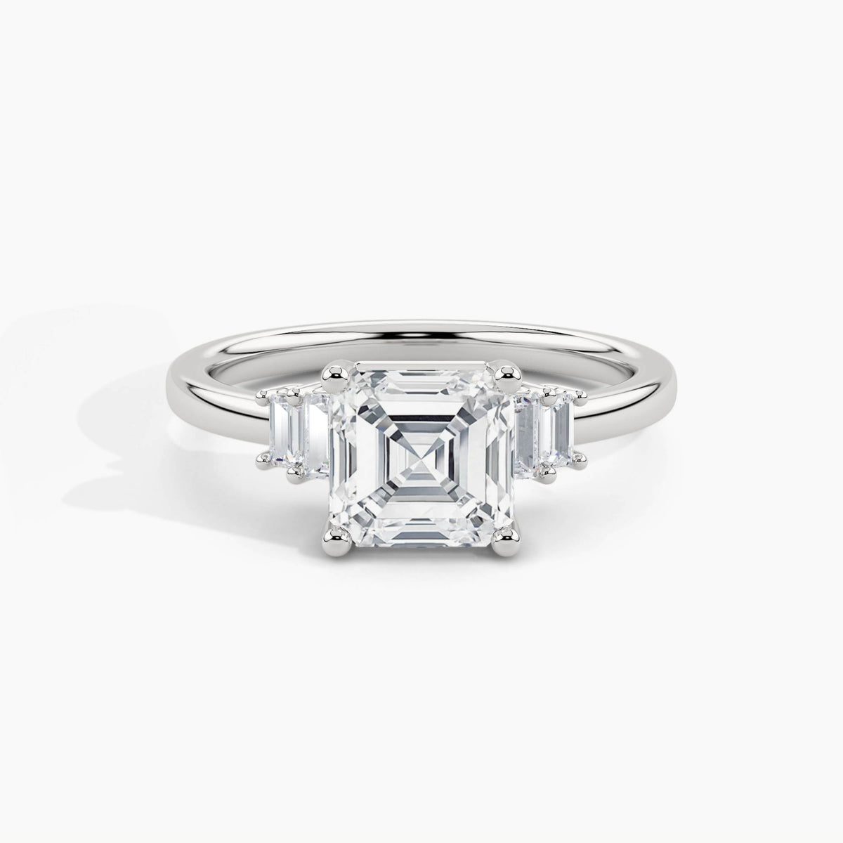 950 Platinum, Asscher, down view