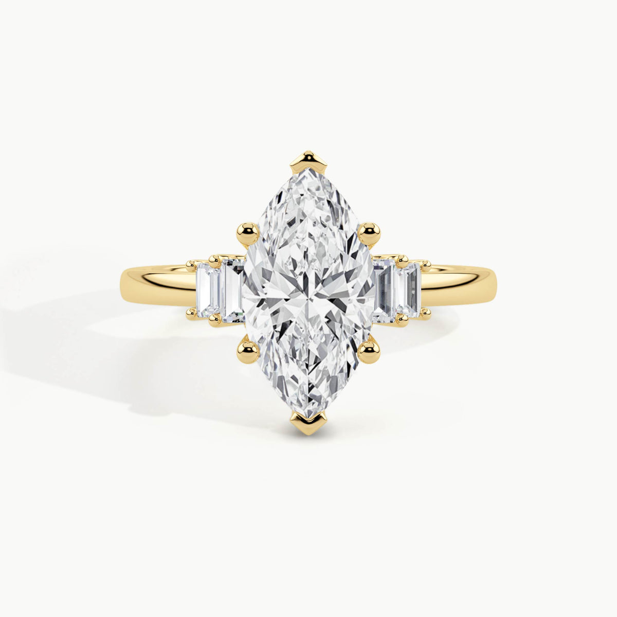 Yellow Gold, Marquise, down view