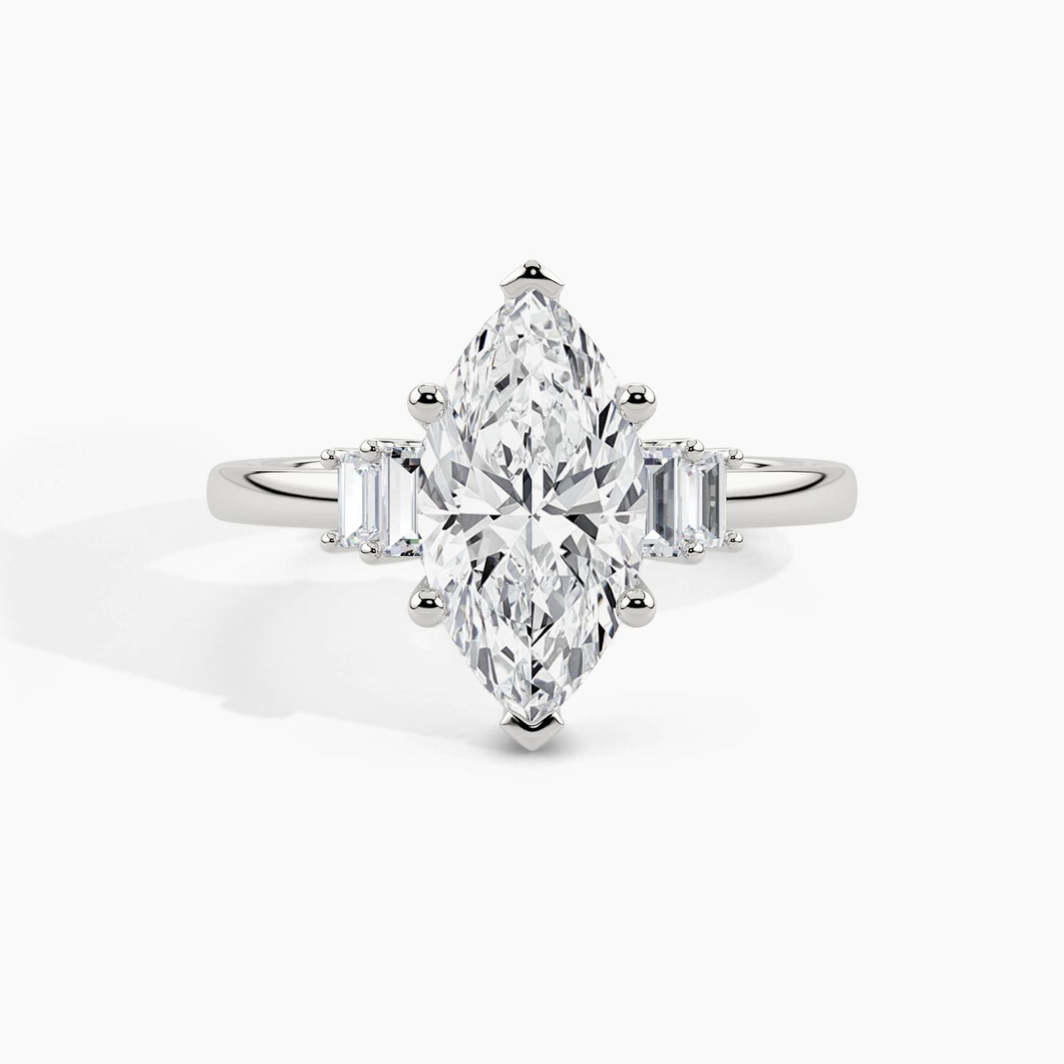 White Gold, Marquise, down view