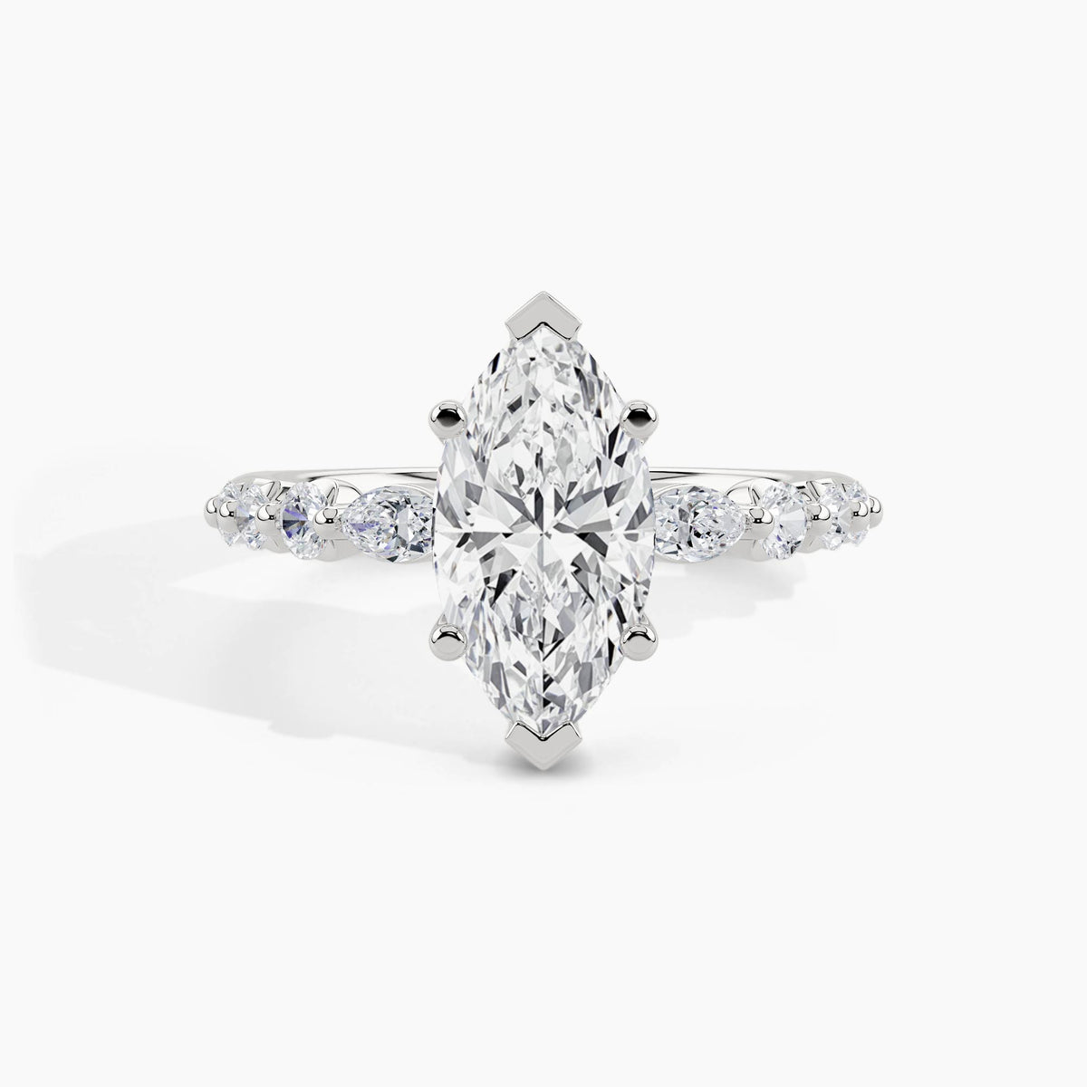 950 Platinum, Marquise, down view