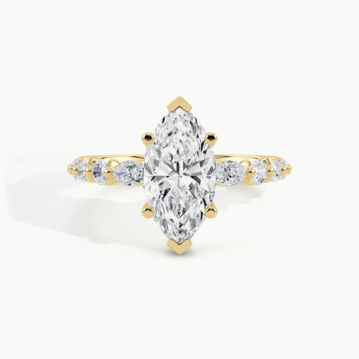 Yellow Gold, Marquise, down view