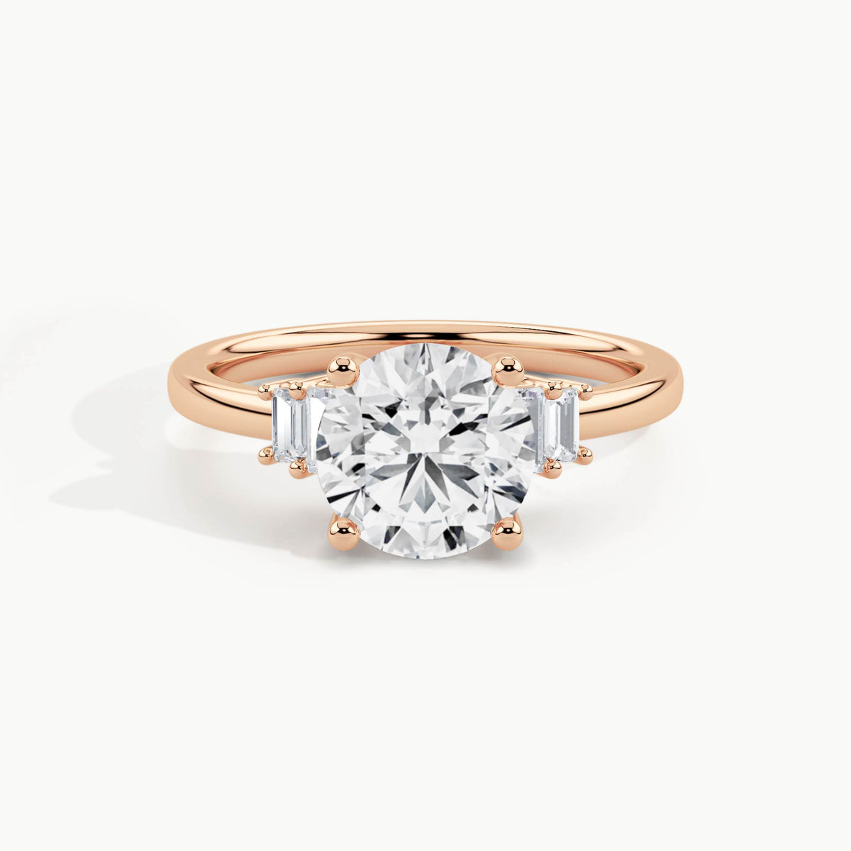 Rose Gold, Round, down view