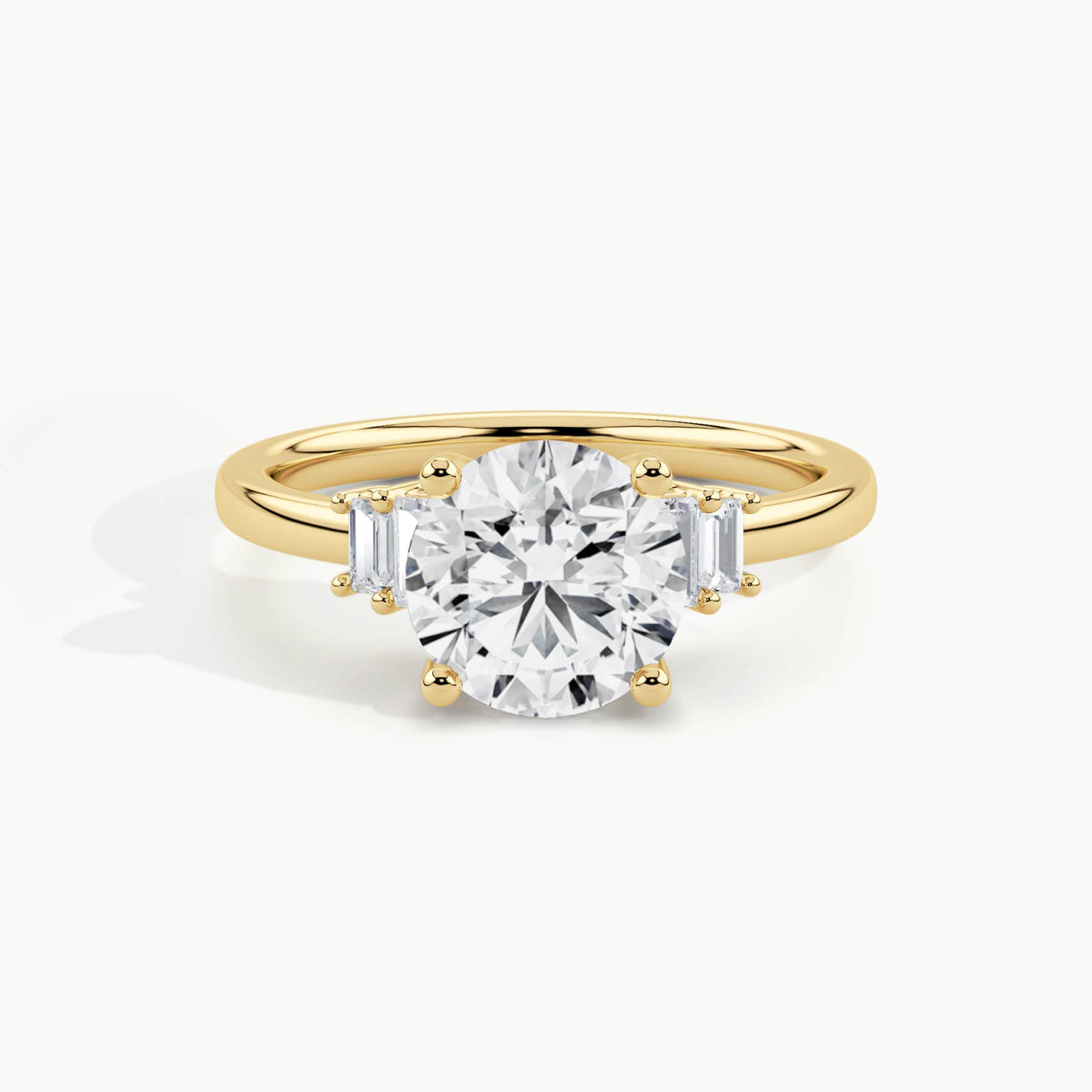Yellow Gold, Round, down view