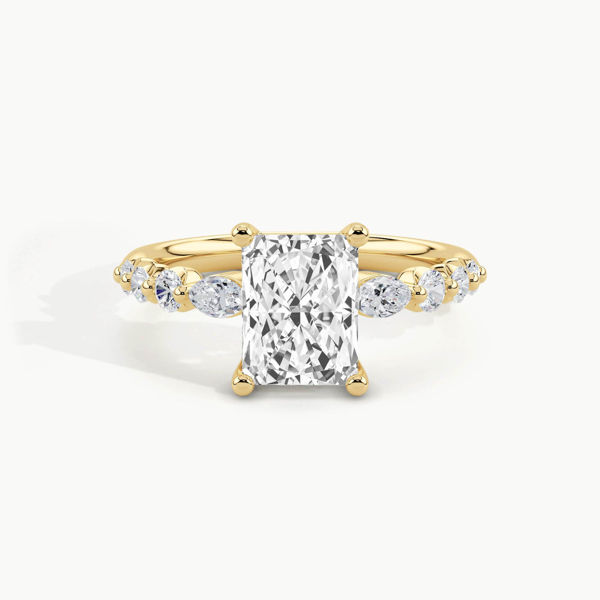 Yellow Gold, Radiant, down view