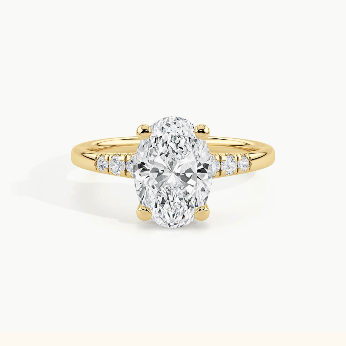 Yellow Gold, Oval, down view