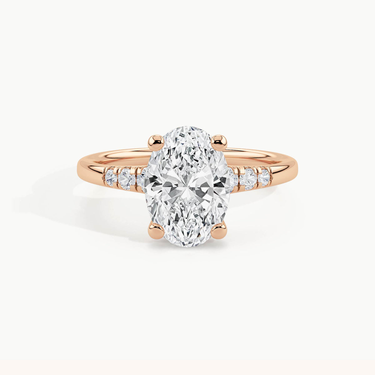 Rose Gold, Oval, down view