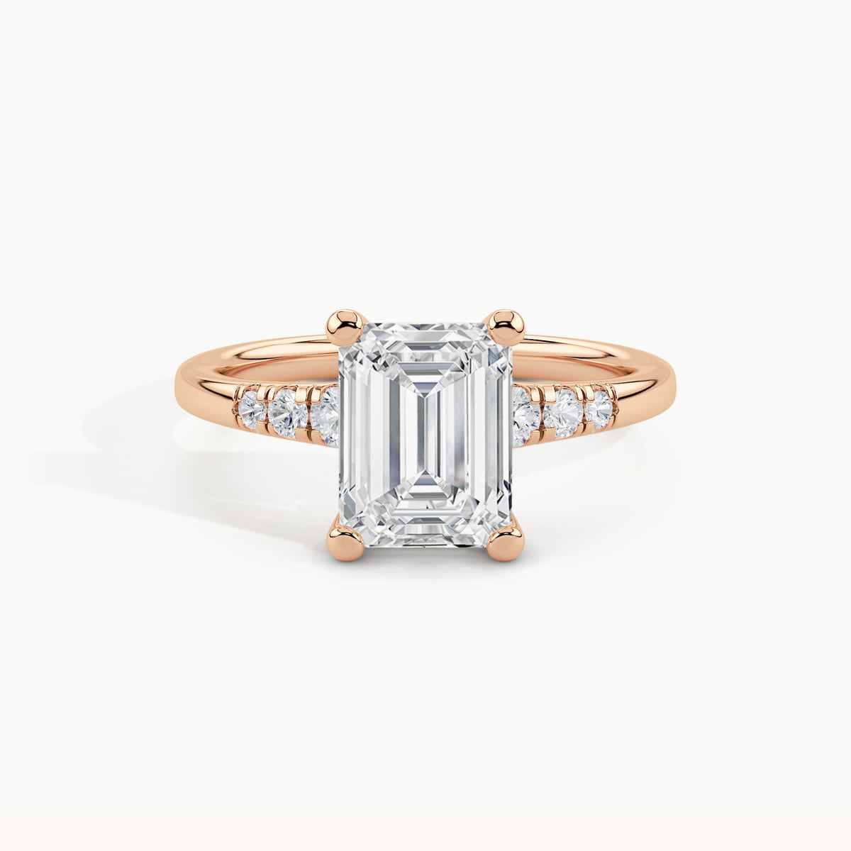 Rose Gold, Emerald, down view