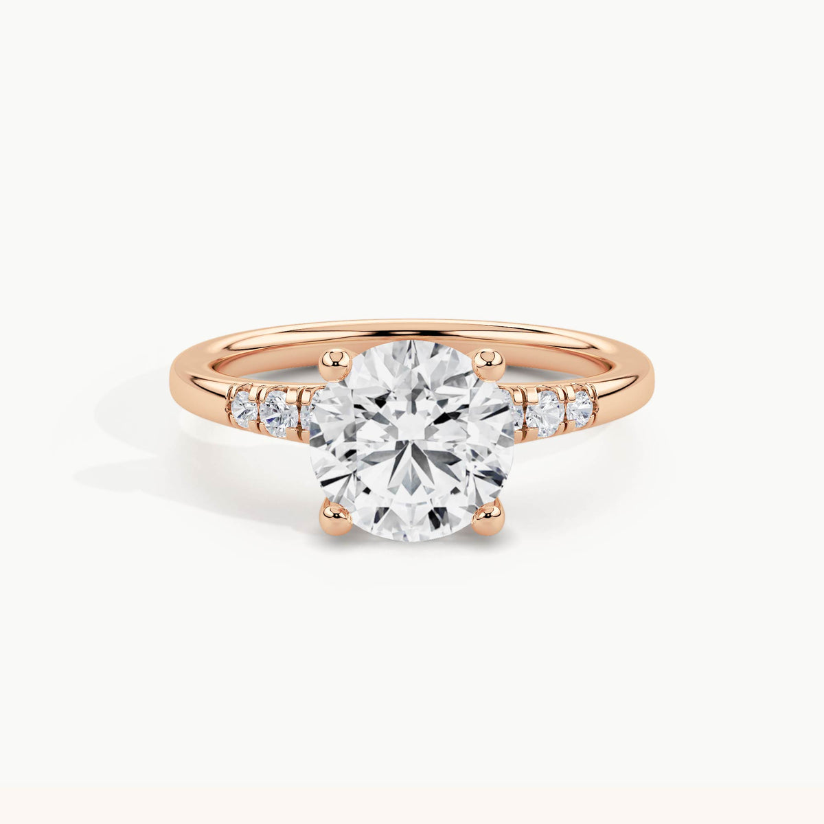 Rose Gold, Round, down view