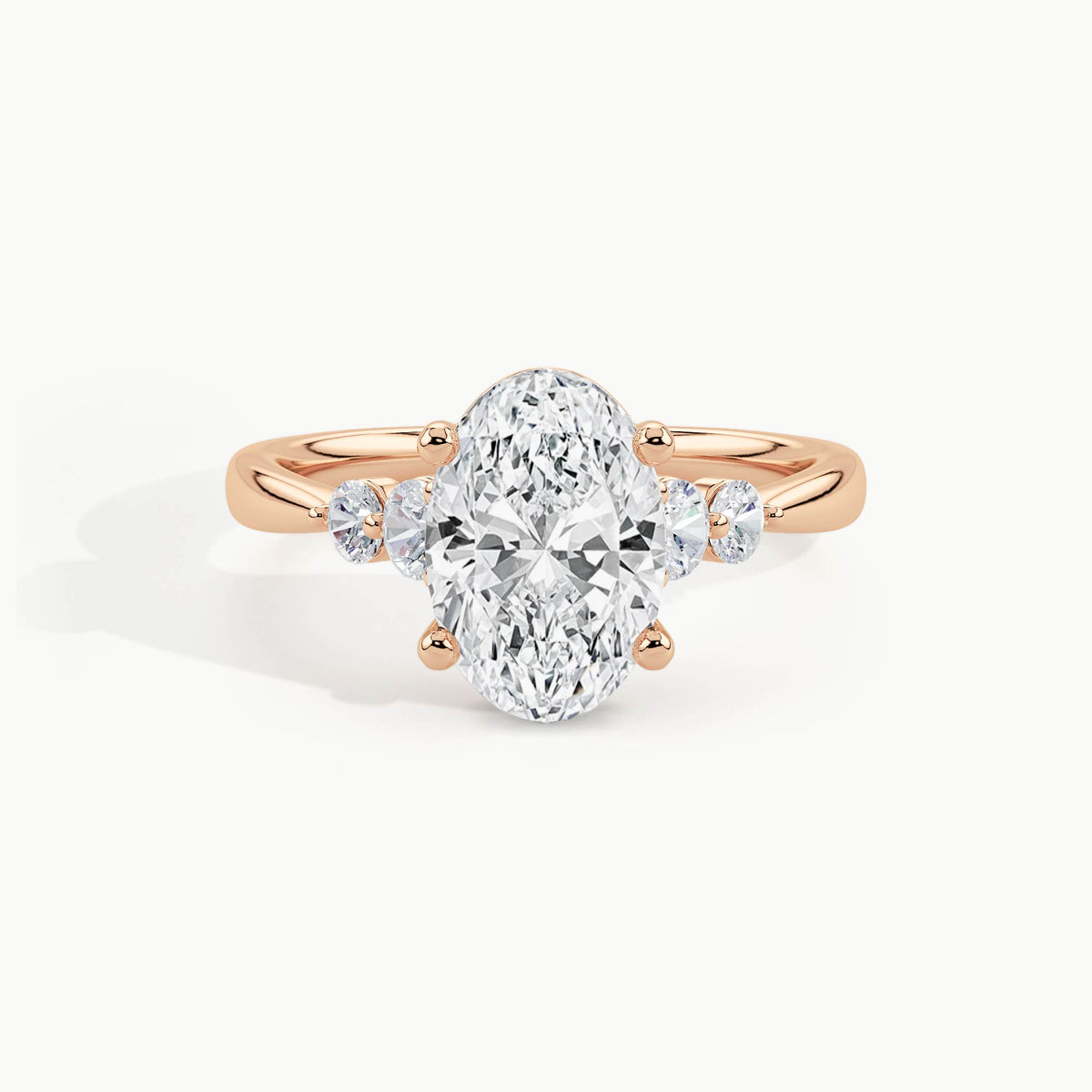 Rose Gold, Oval, down view