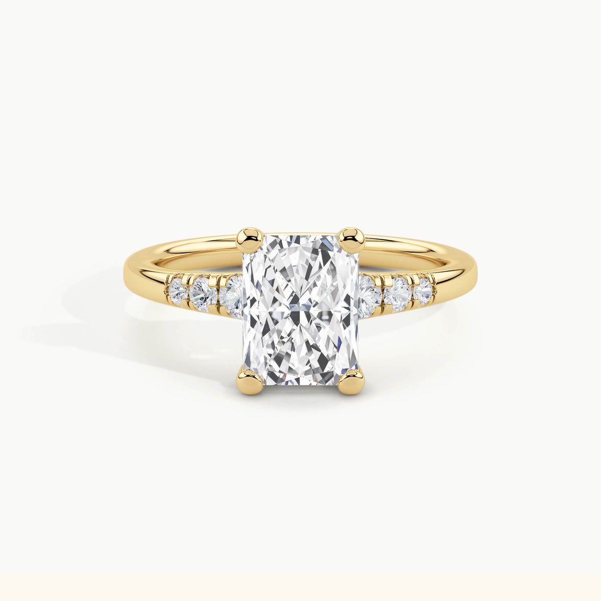 Yellow Gold, Radiant, down view