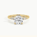 Yellow Gold, Round, down view