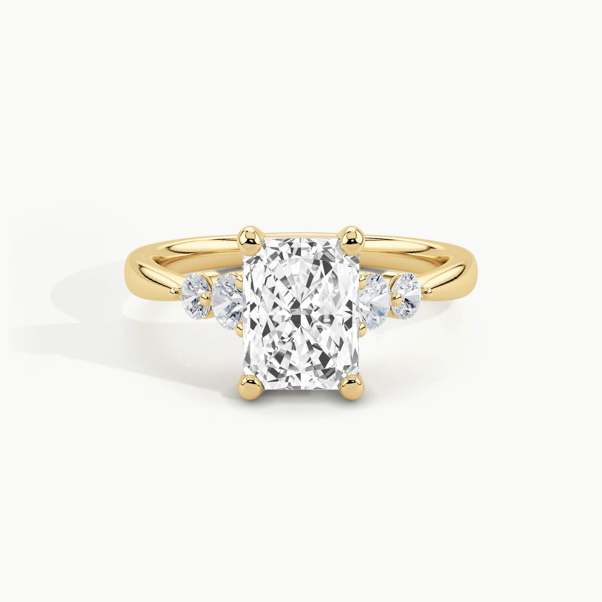 Yellow Gold, Radiant, down view