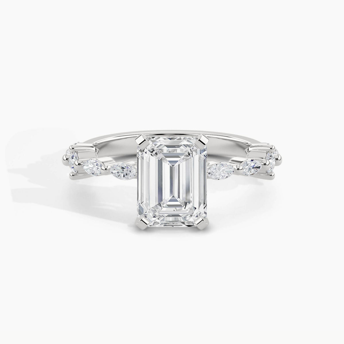 950 Platinum, Emerald, down view