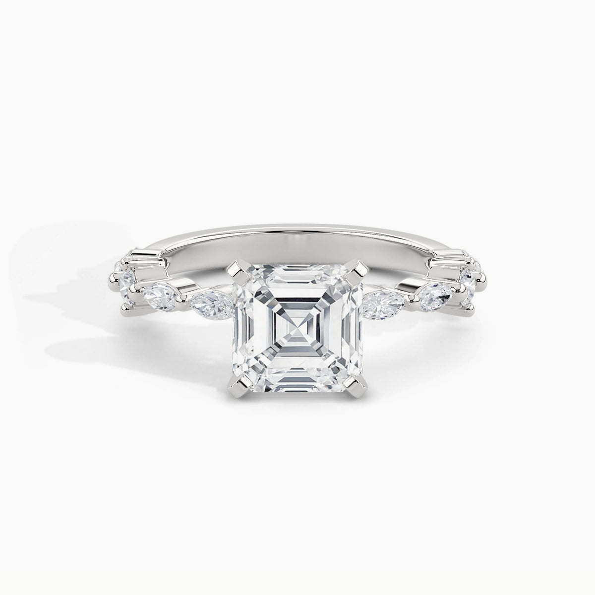 White Gold, Asscher, down view
