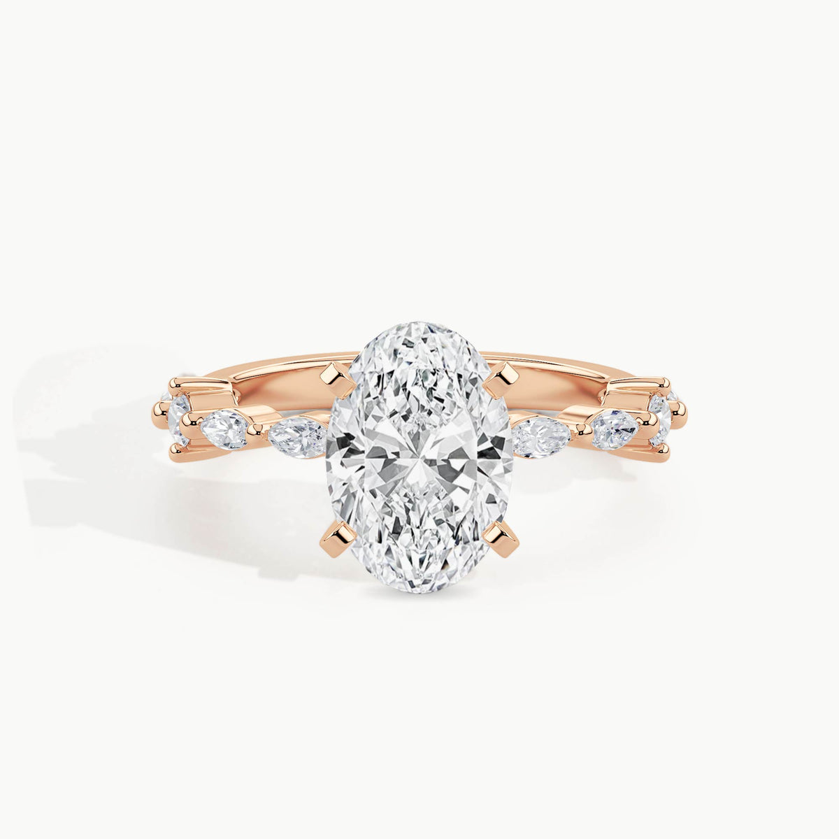 Rose Gold, Oval, down view