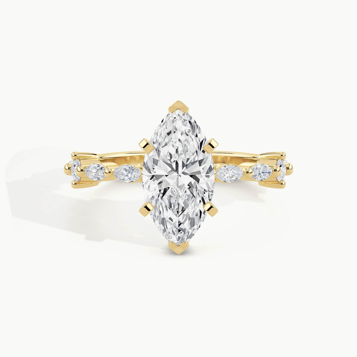 Yellow Gold, Marquise, down view