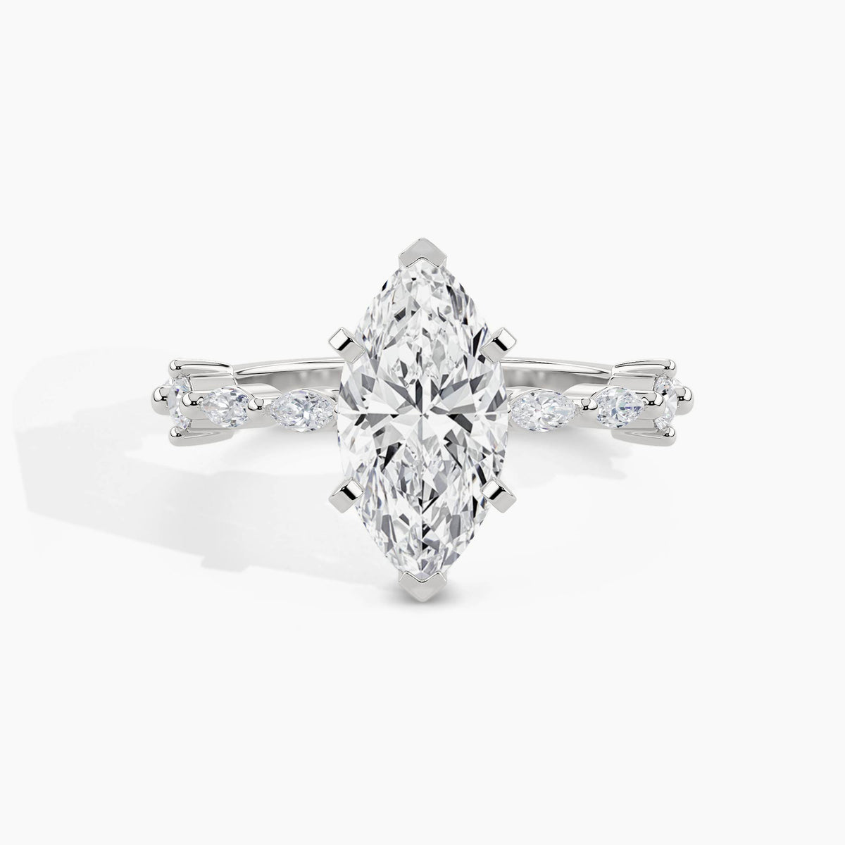 White Gold, Marquise, down view