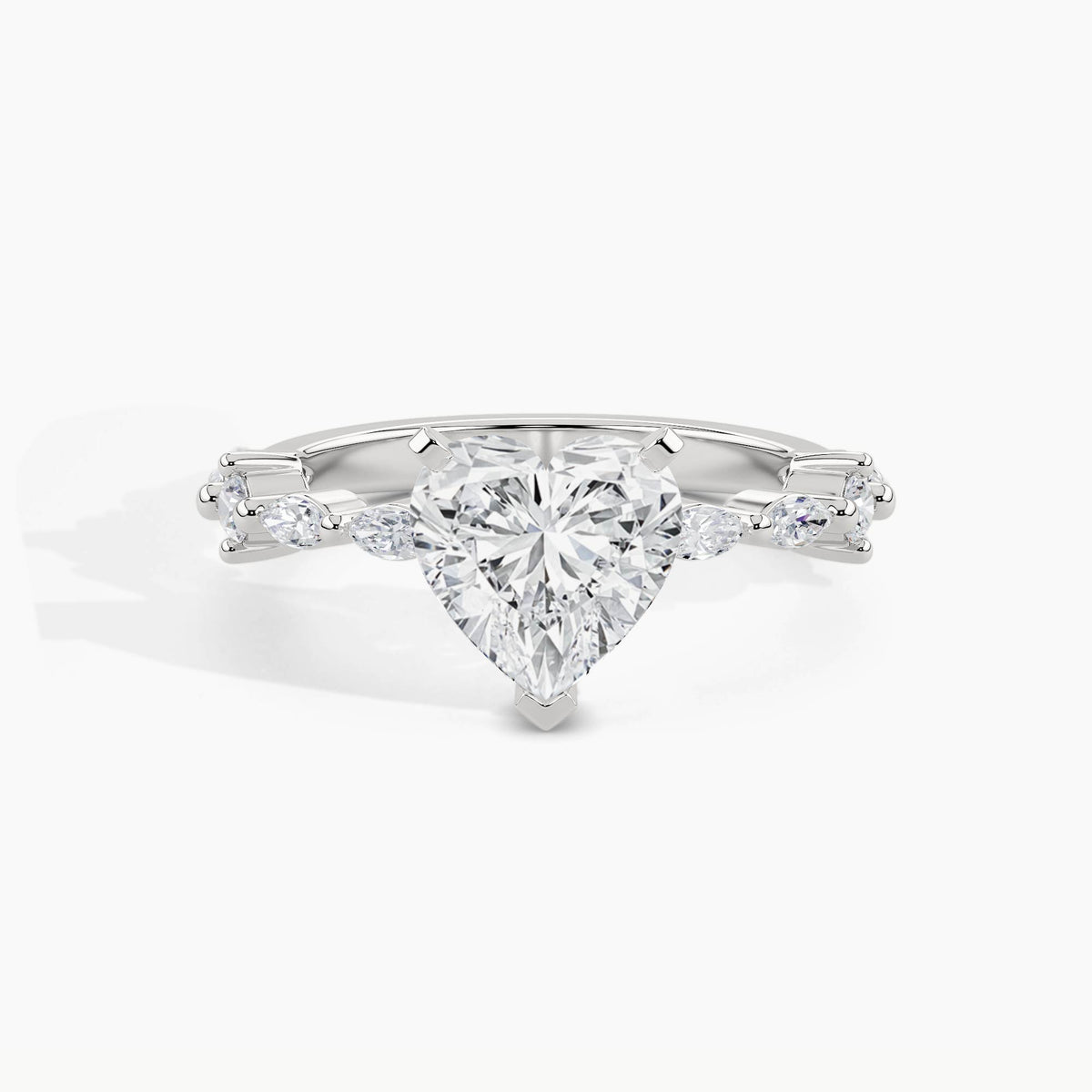950 Platinum, Heart, down view