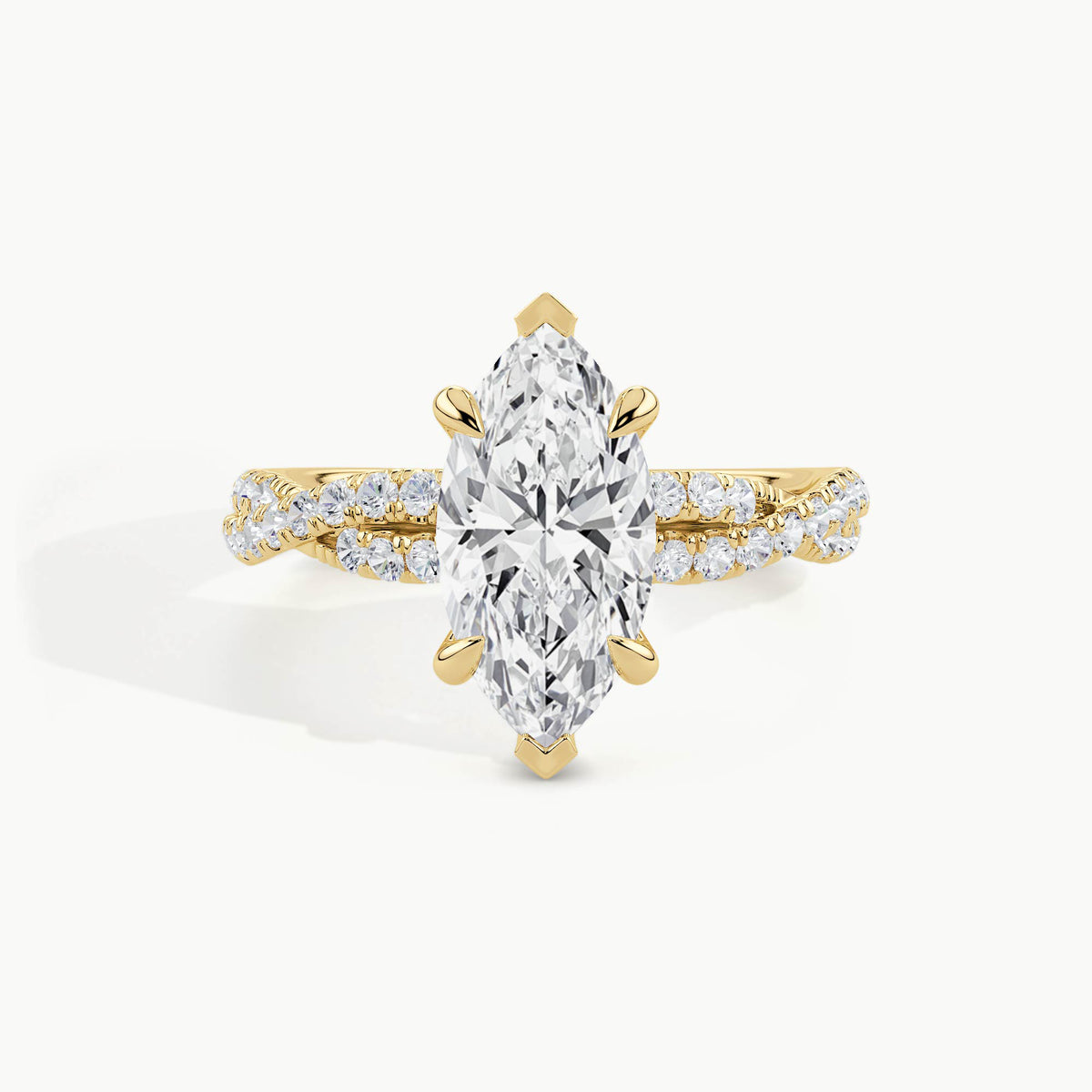 Yellow Gold, Marquise, down view