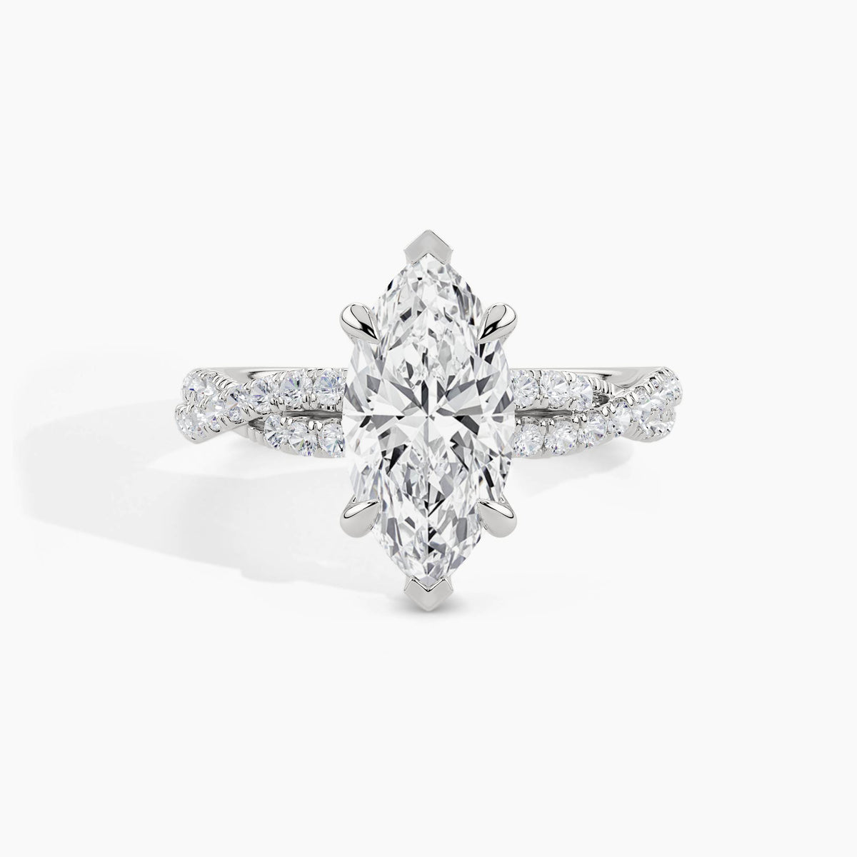 950 Platinum, Marquise, down view