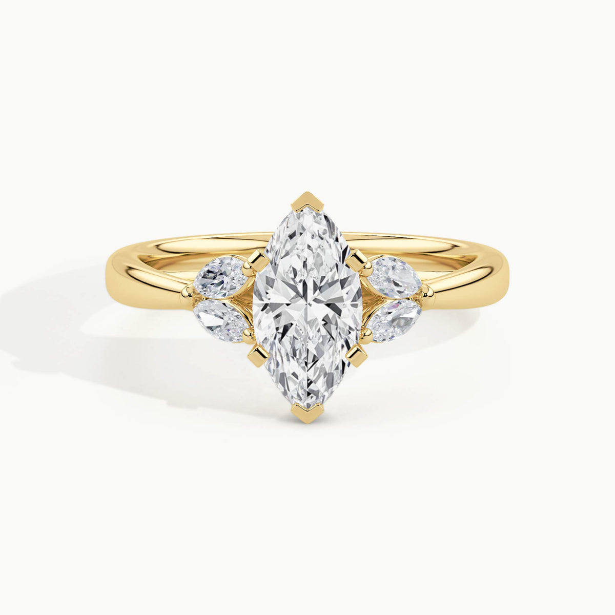 Yellow Gold, Marquise, down view