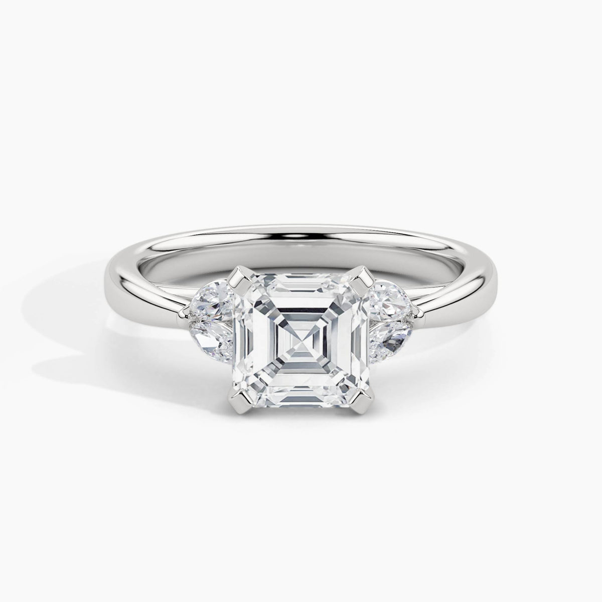 950 Platinum, Asscher, down view