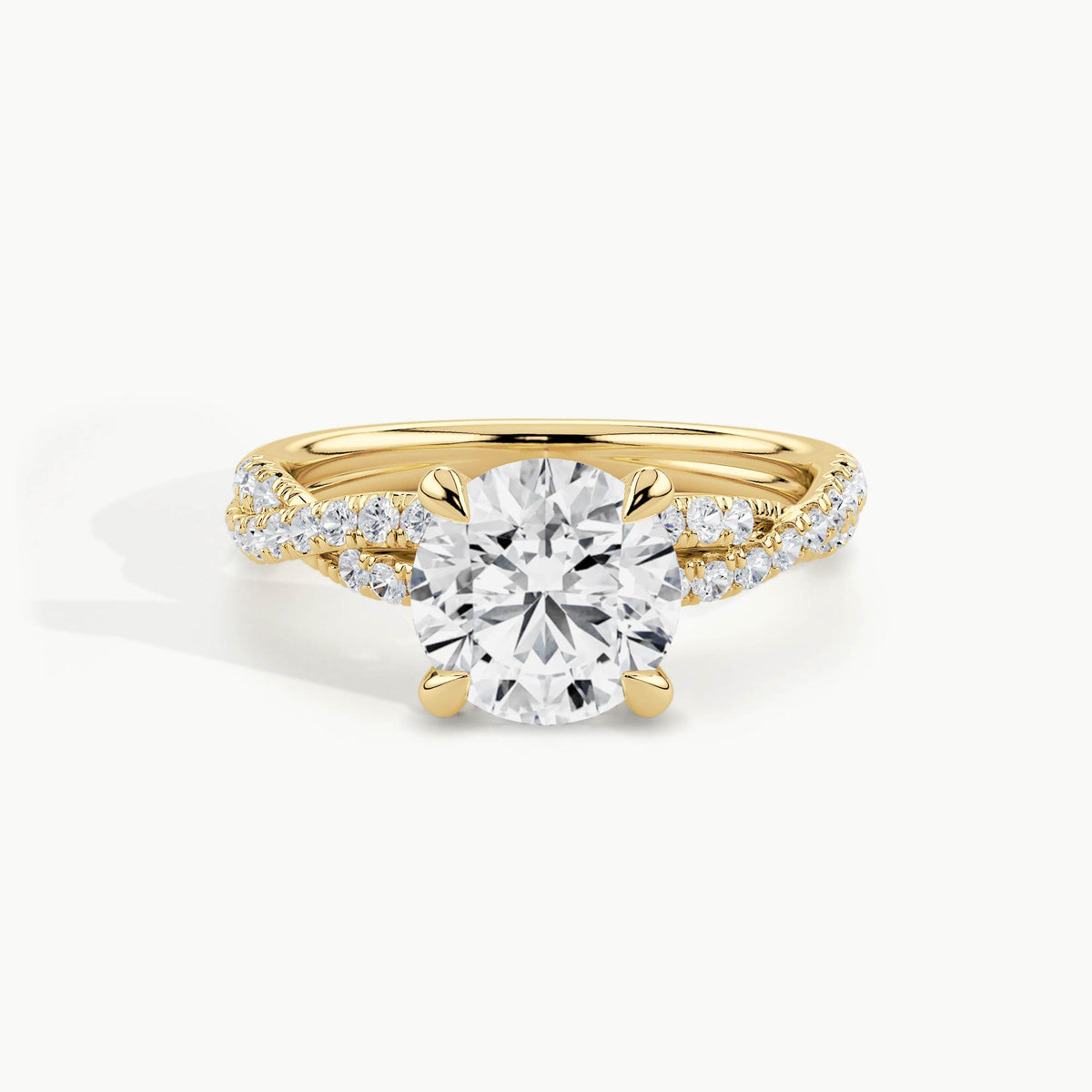 Yellow Gold, Round, down view