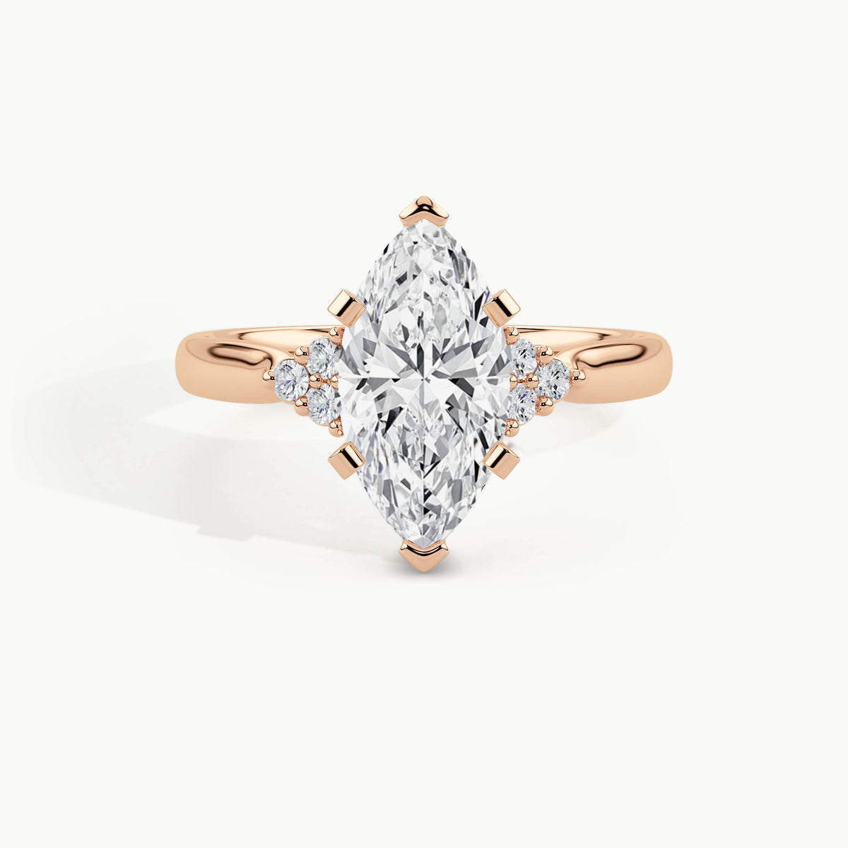 Rose Gold, Marquise, down view