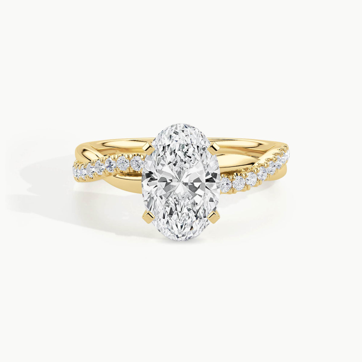 Yellow Gold, Oval, down view