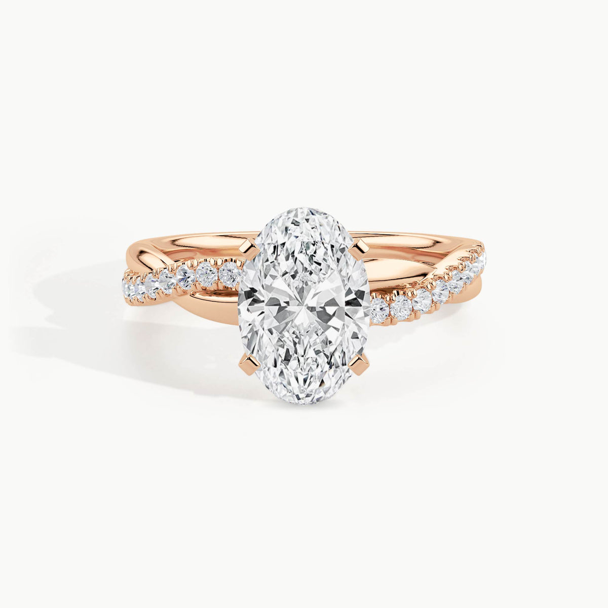Rose Gold, Oval, down view
