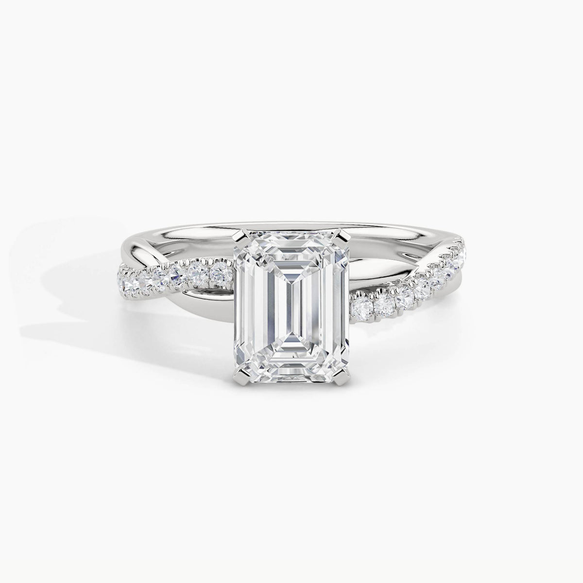 950 Platinum, Emerald, down view