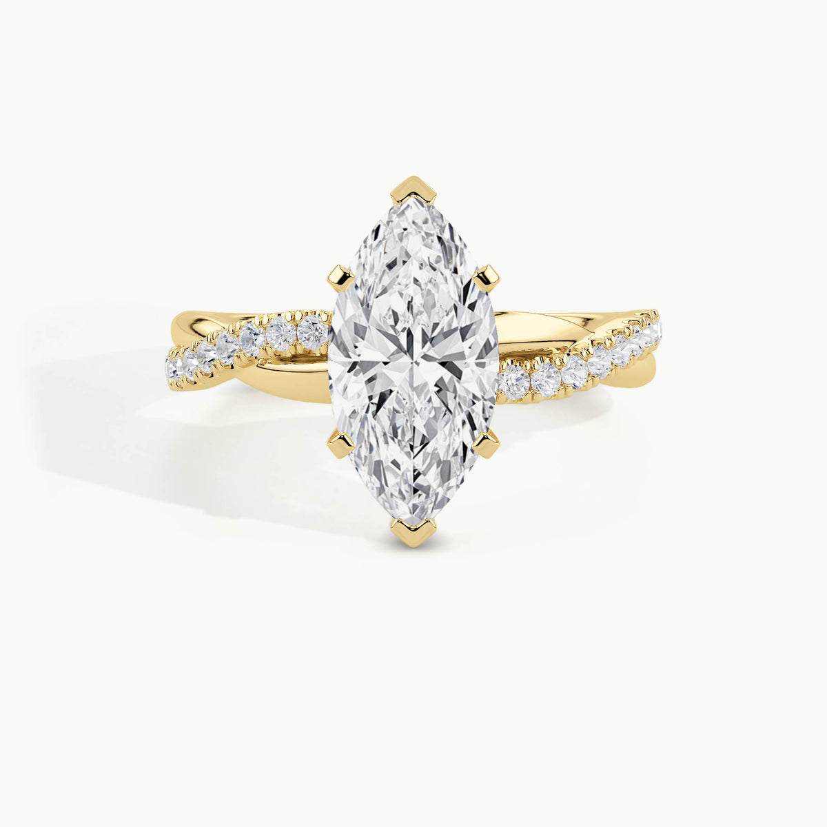 Yellow Gold, Marquise, down view