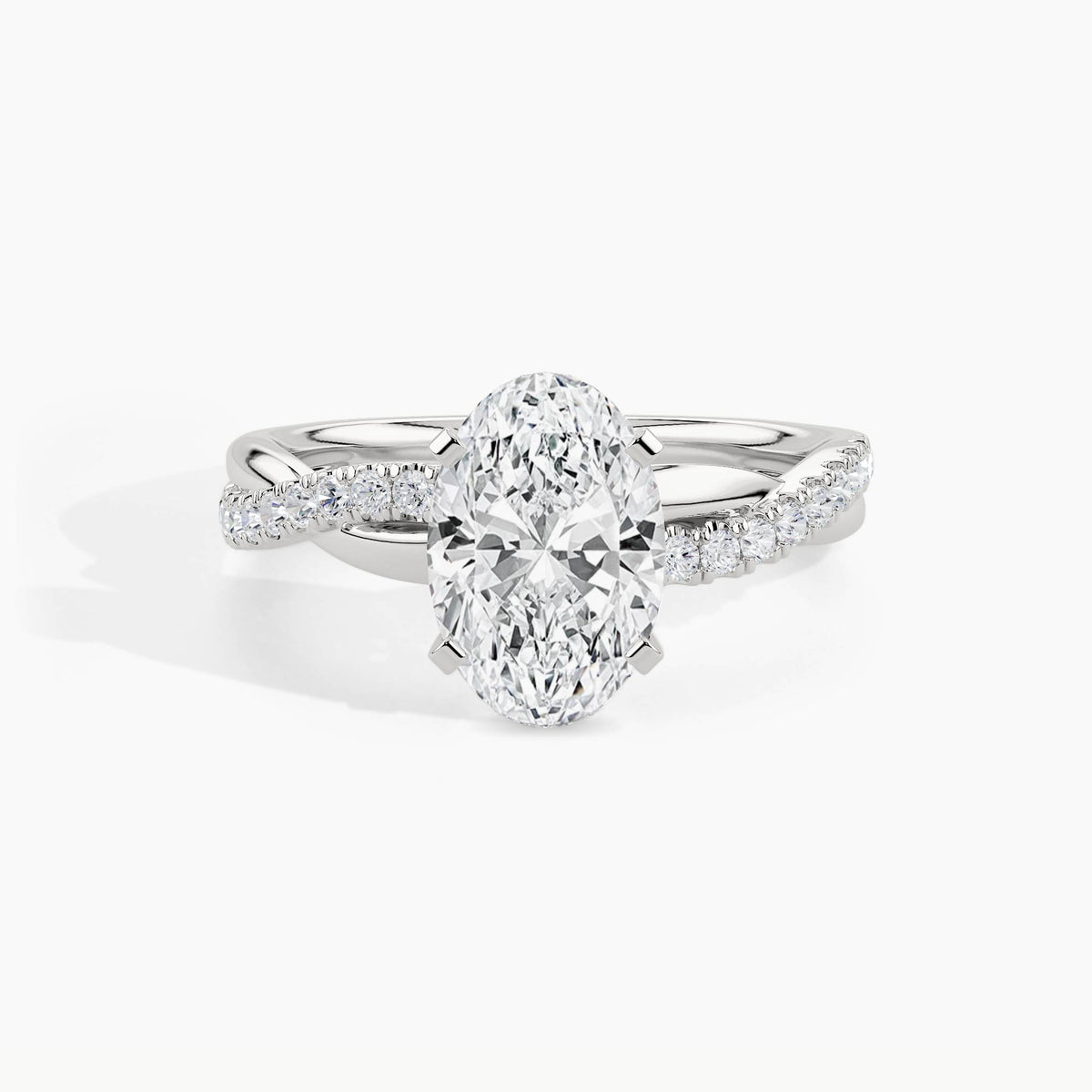 950 Platinum, Oval, down view