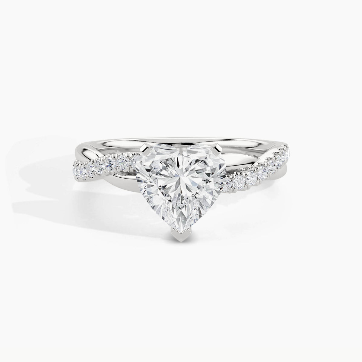 950 Platinum, Heart, down view