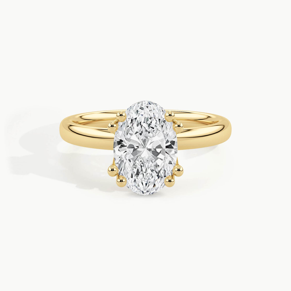 Yellow Gold, Oval, down view